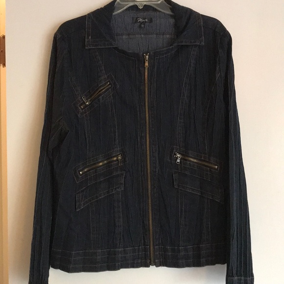 Denim jacket zip front - Picture 1 of 6